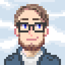 Pixel-art portrait of Uwe Jugel